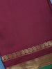 Burgundy with Gold Zari Border Soft Silk Saree - Diadem