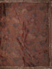 Burnt Cinnamon Brown Floral Woven Design Pure Tissue Silk Fancy Saree with Sequins Border