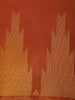 Burnt Copper Orange Floral Butta Zari Woven Design Tissue Designer Saree with Temple Border