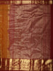 Mustard Yellow Mini Checked Zari Woven Design Pure Kanchipuram Silk Saree with Contrast Floral Zari Border