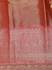 Burnt Copper Orange Zari Woven Design Tissue Silk Saree with Designer Border