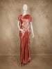Burnt Copper Orange Zari Woven Design Tissue Silk Saree with Designer Border