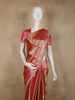 Burnt Copper Orange Zari Woven Design Tissue Silk Saree with Designer Border