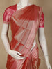 Burnt Copper Orange Zari Woven Design Tissue Silk Saree with Designer Border