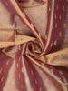 Burnt Maroon Floral Brocade Design Tissue Saree - Diadem