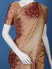 Burnt Maroon Floral Brocade Design Tissue Saree - Diadem
