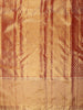 Burnt Orange Floral And Elephant Motif Zari Woven Design Pure Kanchipuram Silk Saree with Zari Border