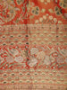 Burnt Orange Floral And Elephant Motif Zari Woven Design Pure Kanchipuram Silk Saree with Zari Border