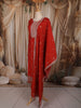 Burnt Orange Floral Zari Embroidered Design Silk Straight Cut Salwar Suit with Dupatta