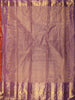 Burnt Orange Floral Zari Woven Design Pure Kanchipuram Silk Saree with Contrast Zari Border