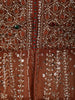 Burnt Orange Heavy Sequins and Beads Embroidered Design Net Fancy Peplum Palazzo Suit with Matching Dupatta