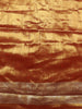 Burnt Orange and Green Floral Zari Woven Design Tissue Silk Fancy Saree with Zari Border