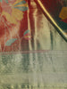 Burnt Orange and Green Floral Zari Woven Design Tissue Silk Fancy Saree with Zari Border