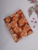 Burnt Orange and Peach Floral Printed Design Chiffon Saree