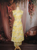 Butter Yellow Floral Printed Design Cotton Straight Cut Salwar Suit
