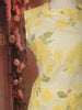 Butter Yellow Floral Printed Design Cotton Straight Cut Salwar Suit