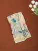 Butter Yellow Floral Printed Soft Chiffon Saree