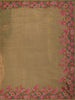 Butter Yellow Floral and Birds Motif Thread Embroidered Design Pure Cotton Fancy Saree with Floral Border