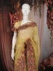 Butter Yellow Floral and Birds Motif Thread Embroidered Design Pure Cotton Fancy Saree with Floral Border