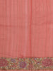 Butter Yellow Striped Woven Design Pure Tussar Saree with Floral Border