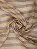 Butter Yellow Striped Woven Design Pure Tussar Saree with Floral Border