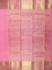 Candy Pink Butta Zari Woven Silk Saree with Self Gold Floral Border
