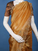 Caramel Brown Tissue Organza Saree with Embroidered Scallop Border - Diadem