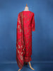 Carmine Red Floral Design Embroidered Semi Silk Salwar Suit - Diadem