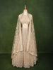 Champagne Beige All Over Heavy Sequins and Beads Embroidered Design Net Bridal Lehenga with Matching Dupatta