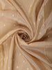 Champagne Beige Butta Woven Design Soft Tissue Saree with Scalloped Border