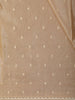 Champagne Beige Butta Woven Design Soft Tissue Saree with Scalloped Border