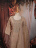 Champagne Beige Butta Zari Embroidered Design Crushed Tissue Straight Cut Salwar Suit with Matching Designer Dupatta
