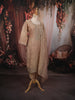 Champagne Beige Butta Zari Embroidered Design Crushed Tissue Straight Cut Salwar Suit with Matching Designer Dupatta