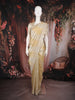 Champagne Beige Floral Design Tissue Silk Saree