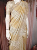 Champagne Beige Floral Design Tissue Silk Saree