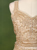 Champagne Beige Floral Sequins and Kardana Embroidered Design Tissue Silk Fancy Lehenga with Matching Dupatta