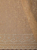 Champagne Beige Floral Vine Zari Embroidered Design Georgette Saree with Matching Grand Dupatta