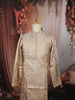 Champagne Beige Floral Vine Zari Embroidered Design Tissue Silk Men's Kurta Pyjama