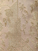 Champagne Beige Floral Vine Zari Embroidered Design Tissue Silk Men's Kurta Pyjama