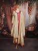 Champagne Beige Floral Vine Zari Embroidered and Stone Embellished Design Silk Palazzo Suit with Matching Dupatta
