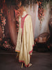 Champagne Beige Floral Vine Zari Embroidered and Stone Embellished Design Silk Palazzo Suit with Matching Dupatta