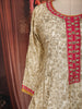 Champagne Beige Floral Vine Zari Embroidered and Stone Embellished Design Silk Palazzo Suit with Matching Dupatta