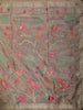 Champagne Beige Floral Wine Zari  Woven Design Pure Tissue Fancy Saree with Lace Border