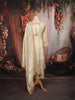 Champagne Beige Floral Zari Embroidered and Stone Embellished Design Tissue Silk Anarkali Salwar Suit with Matching Dupatta