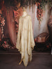 Champagne Beige Floral Zari Embroidered and Stone Embellished Design Tissue Silk Anarkali Salwar Suit with Matching Dupatta