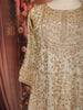 Champagne Beige Floral Zari Embroidered and Stone Embellished Design Tissue Silk Anarkali Salwar Suit with Matching Dupatta