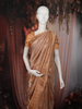 Champagne Beige Peacock Zari Woven and Stone Work Embellished Design Pure Banarasi Silk Designer Saree with Designer Border