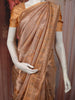 Champagne Beige Peacock Zari Woven and Stone Work Embellished Design Pure Banarasi Silk Designer Saree with Designer Border