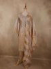 Champagne Beige Gold Beads Embroidered Design Silk Salwar Straight Cut salwar Suit with Dupatta