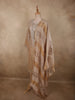 Champagne Beige Gold Beads Embroidered Design Silk Salwar Straight Cut salwar Suit with Dupatta